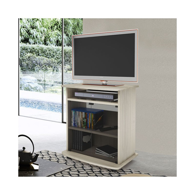 Carrello porta Tv colore olmo con vetrina Cm 62x40xH 73(CRESCENDO60) –  WebMarketPoint