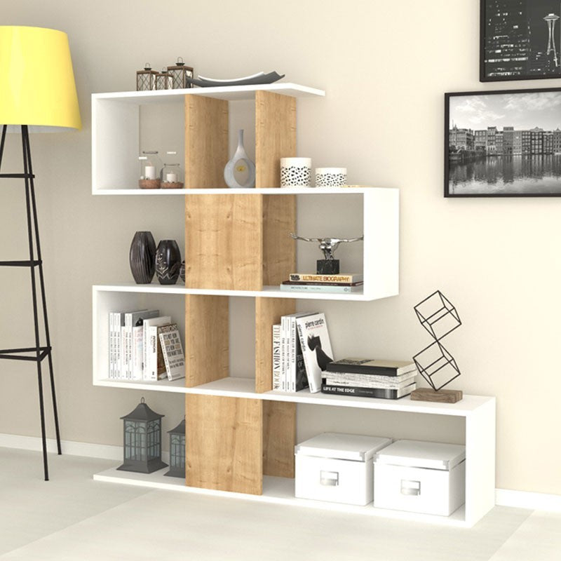 Libreria alta 30 cm - metallo bianco - 6 livelli