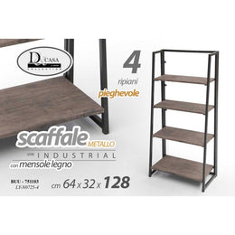 Scaffale metallo jessica nero 5p largo cm 60x28h180 – WebMarketPoint