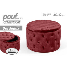 BIZZOTTO Pouf Contenitore Rettangolare Pieghevole Coperchio Con Bottoni