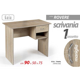 Tavolo Scrivania 150 cm Olmo con Cassettiera Grande Ufficio Cameretta Porta  Pc