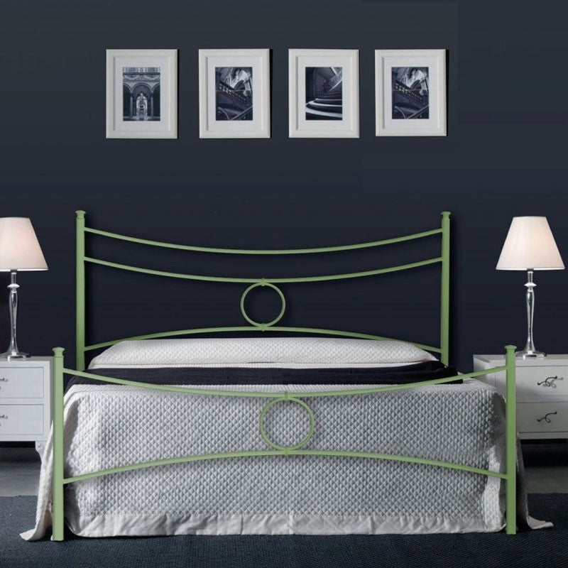 Letto in ferro matrimoniale con pediera Verde CONCA 166x208x h117 cm –  WebMarketPoint